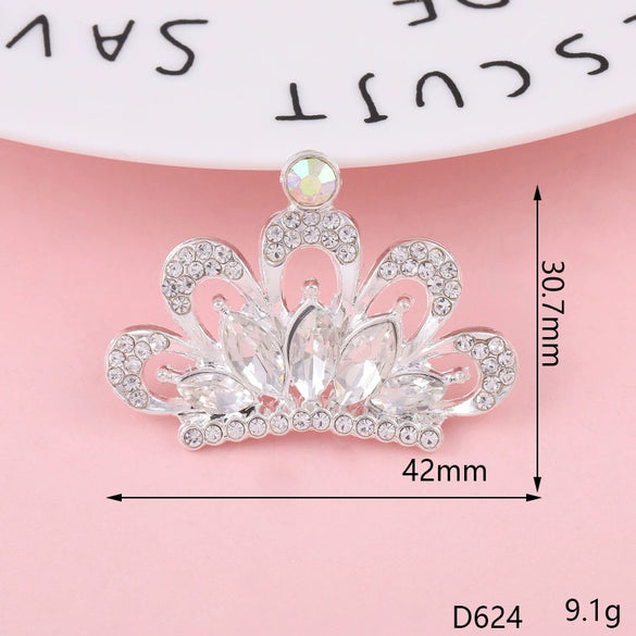 Wholesale Mobile Phone Shell Accessories Crown Style Alloy Rhinestone Full Diamond Encrusted Electroplated