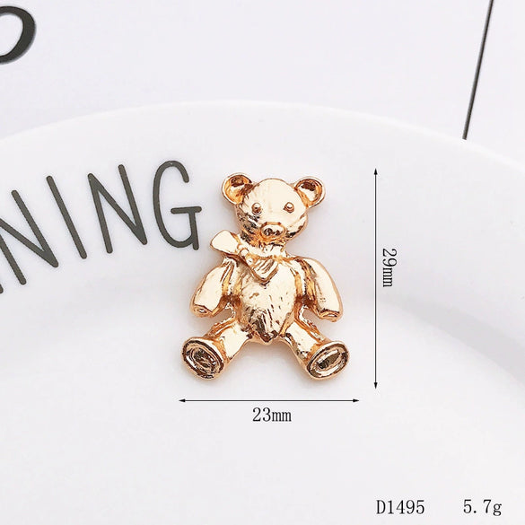 Wholesale Mobile Phone Shell Jewelry Alloy Electroplated With Bear Butterfly Love Rhinestone Design