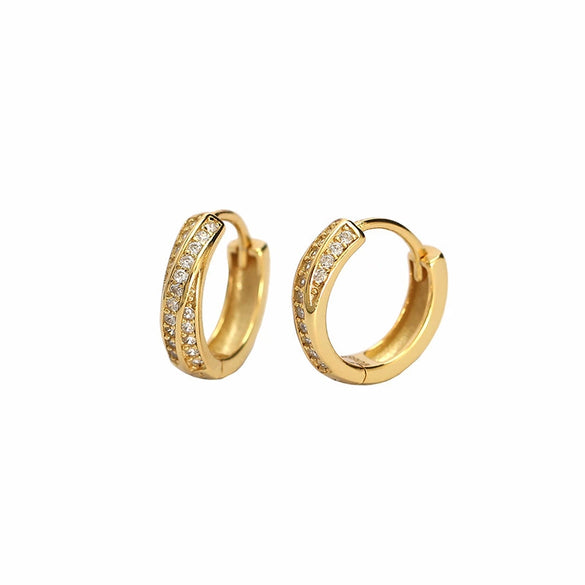 Wholesale Mobius Ear Buckle 925 Silver Geometric Ins Zircon Electroplated Earrings For Women