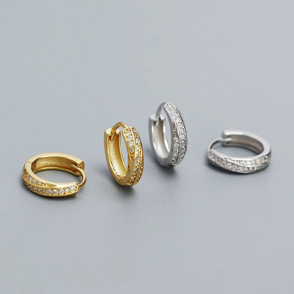 Wholesale Mobius Ear Buckle 925 Silver Geometric Ins Zircon Electroplated Earrings For Women
