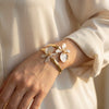 Wholesale Modern Minimalist Alloy Flower Enamel Drip Oil Bracelet For Women