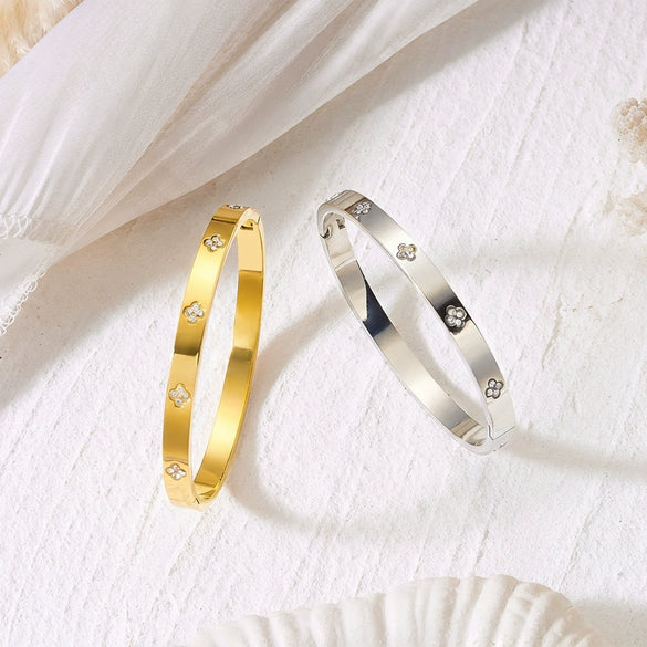 Wholesale Modern Minimalist Geometric Electroplated Stainless Steel Bracelet Jewelry