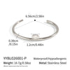 Wholesale Modern Minimalist Geometric Electroplated Stainless Steel Bracelet