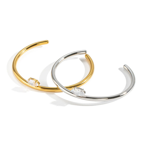 Wholesale Modern Minimalist Geometric Electroplated Stainless Steel Bracelet