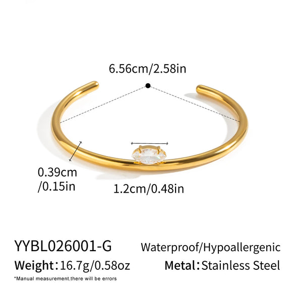 Wholesale Modern Minimalist Geometric Electroplated Stainless Steel Bracelet