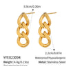 Wholesale Modern Minimalist Tassel Stainless Steel Vacuumplated 18K Gold Earrings For Women
