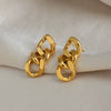 Wholesale Modern Minimalist Tassel Stainless Steel Vacuumplated 18K Gold Earrings For Women