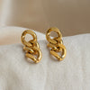 Wholesale Modern Minimalist Tassel Stainless Steel Vacuumplated 18K Gold Earrings For Women