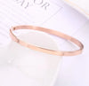 Modern Style Customization Laser Engraving Solid Color Stainless Steel Bangle In Bulk