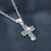 Wholesale Moissanite And 925 Sterling Silver Geometric Cross Pendant Necklace For Women With Minimalist Design
