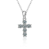 Wholesale Moissanite And 925 Sterling Silver Geometric Cross Pendant Necklace For Women With Minimalist Design