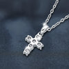 Wholesale Moissanite And 925 Sterling Silver Geometric Cross Pendant Necklace For Women With Minimalist Design
