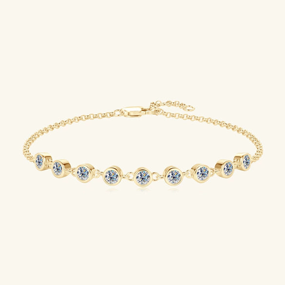 Wholesale Moissanite Bracelet For Women Fashion Style Geometric S925 Sterling Silver Electroplated Jewelry