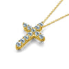 Wholesale Moissanite Cross Necklace Pendant In 925 Sterling Silver With Electroplating For Women On Pt950 Platinum Clavicle Chain