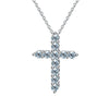 Wholesale Moissanite Cross Necklace Pendant In 925 Sterling Silver With Electroplating For Women On Pt950 Platinum Clavicle Chain
