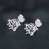 Wholesale Moissanite Crown Shape 925 Sterling Silver Minimalist Magnetic Stud Earrings