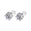 Wholesale Moissanite Crown Shape 925 Sterling Silver Minimalist Magnetic Stud Earrings