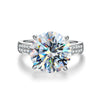 Wholesale Moissanite Doublerow Diamond Ring In Pigeon Egg Shape For Women Made Of S925 Sterling Silver With Electroplating Treatment Geometric Style