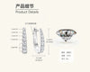 Wholesale Moissanite Earrings Light Luxury Style Geometric S925 Sterling Silver Electroplated Women's Ear Jewelry