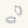 Wholesale Moissanite Earrings Light Luxury Style Geometric S925 Sterling Silver Electroplated Women's Ear Jewelry