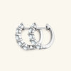 Wholesale Moissanite Earrings Light Luxury Style Geometric S925 Sterling Silver Electroplated Women's Ear Jewelry