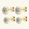 Wholesale Moissanite Earrings S925 Silver Geometric Style Electroplated For Women