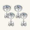 Wholesale Moissanite Earrings S925 Silver Geometric Style Electroplated For Women