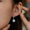 Wholesale Moissanite Earrings S925 Silver Luxury Round Geometric Style Diamond Design Accessories Jewelry
