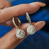 Wholesale Moissanite Earrings S925 Silver Luxury Round Geometric Style Diamond Design Accessories Jewelry
