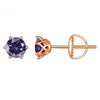 Wholesale Moissanite Earrings S925 Sterling Silver Rose Gold Round Love Design For Women Classic Style