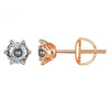 Wholesale Moissanite Earrings S925 Sterling Silver Rose Gold Round Love Design For Women Classic Style