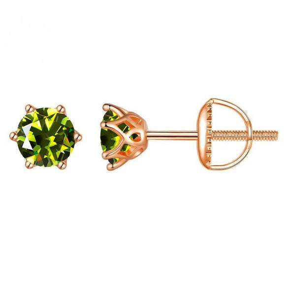 Wholesale Moissanite Earrings S925 Sterling Silver Rose Gold Round Love Design For Women Classic Style