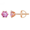 Wholesale Moissanite Earrings S925 Sterling Silver Rose Gold Round Love Design For Women Classic Style