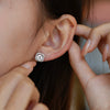 Wholesale Moissanite Earrings Silver S925 Luxury Square Geometric Diamond Design Jewelry Accessories