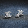 Wholesale Moissanite Earrings 925 Sterling Silver Highend Style With Letter Pattern Set With Diamonds