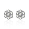 Wholesale Moissanite Earrings 925 Sterling Silver Simple Elegant Petal Snowflake Flower Style