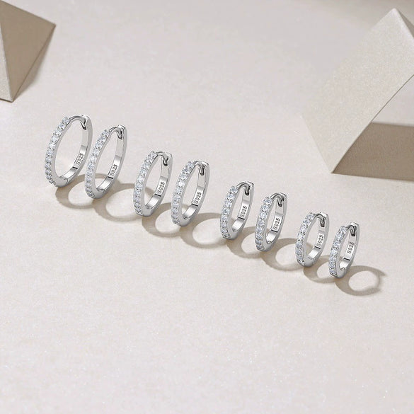 Wholesale Moissanite Earrings 925 Sterling Silver Ushaped Geometric Fashion Inlay Style For Women