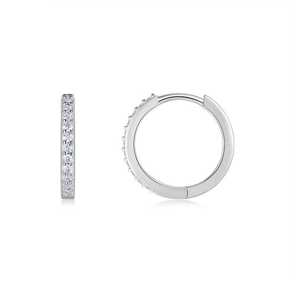 Wholesale Moissanite Earrings 925 Sterling Silver Ushaped Geometric Fashion Inlay Style For Women