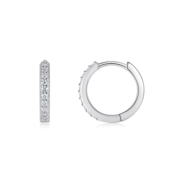 Wholesale Moissanite Earrings 925 Sterling Silver Ushaped Geometric Fashion Inlay Style For Women