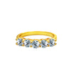 Wholesale Moissanite Fivestar Geometric Simple Fashion Ring Jewelry In S925 Silver With Electroplating
