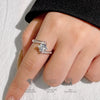 Wholesale Moissanite Four Claw Classic Women's Diamond Ring In 925 Sterling Silver With Geometric Design And Electroplating