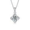 Wholesale Moissanite Four Leaf Clover Sterling Silver 925 Pendant Necklace For Women Electroplated Jewelry