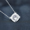 Wholesale Moissanite Geometric Minimalist 925 Sterling Silver Fourclaw Pendant Necklace For Women