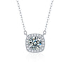 Wholesale Moissanite Geometric Minimalist 925 Sterling Silver Fourclaw Pendant Necklace For Women