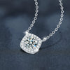 Wholesale Moissanite Geometric Minimalist 925 Sterling Silver Fourclaw Pendant Necklace For Women