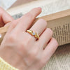 Wholesale Moissanite Geometric Ring S925 Silver 18K Gold Plated Brushed Unisex Jewelry Accessories