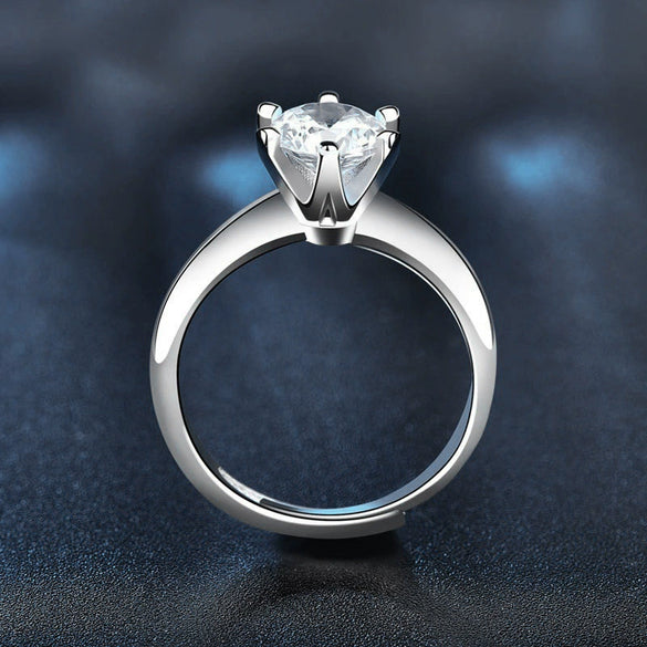 Wholesale Moissanite Geometric Ring 925 Sterling Silver Electroplated For Women