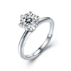 Wholesale Moissanite Geometric Ring 925 Sterling Silver Electroplated For Women