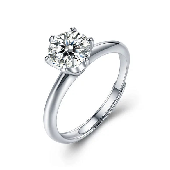 Wholesale Moissanite Geometric Ring 925 Sterling Silver Electroplated For Women