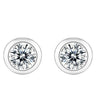 Wholesale Moissanite Inlaid Geometric S925 Silver Stud Earrings For Women